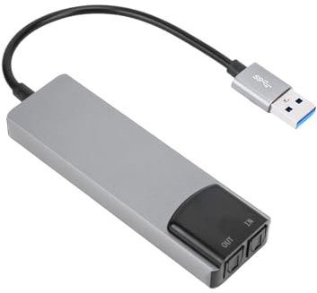 Annadue 7.1 USB Soundkarte, Externer USB Adapter mit SPDIF Digitalausgang für Laptop und PC, Unterstützt 7.1 Surround Sound