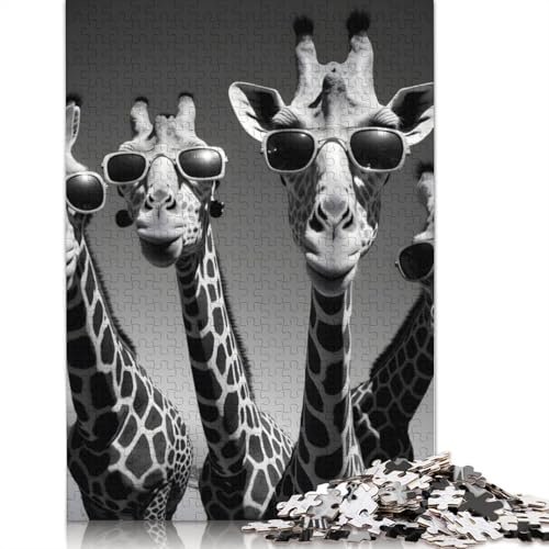 500-teiliges Giraffen-Rap-Band-Puzzle für Erwachsene, Puzzle, Lernspiel, Herausforderungsspielzeug, 500 Stück (52 x 38 cm)