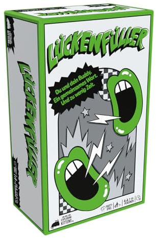 Exploding Kittens, Lückenfüller, Schnelles Partyspiel, Deutsch | Du und Dein Buddy. EIN gemeinsames Wort, Kreatives Kartenspiel für 2-8 Spieler, 10 Minuten, Brettspiel ab 7 Jahren