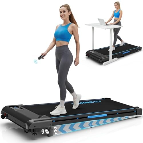 Walking Pad, VANNECT Laufband für Zuhause mit Steigung, 1-10 km/h Walking Machine mit LED-Anzeige, Fernbedienung, 2,75HP Tragbares Laufband, Keine Montage Erforderlich, Bis 150kg Belastbar