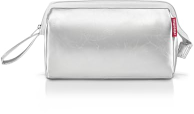 reisenthel travelcosmetic Silver Crackle - Starke robuste und praktische Reisekosmetiktasche, Handschlaufe, wasserabweisendes Material