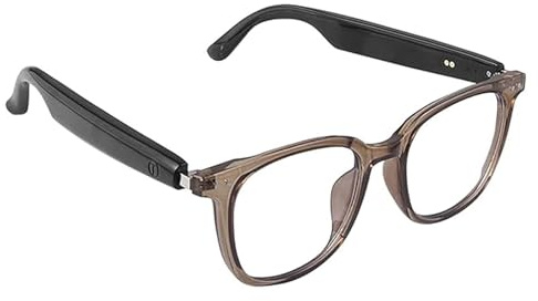 MAXERICH Smart Glasses for Women Men, Bluetooth Audio Glasses | Bluetooth Glasses for Music,Voice Assistant for Vlogging, Sunglasses & Photochromic Lenses, Blue Light Glasses for Work,Brown