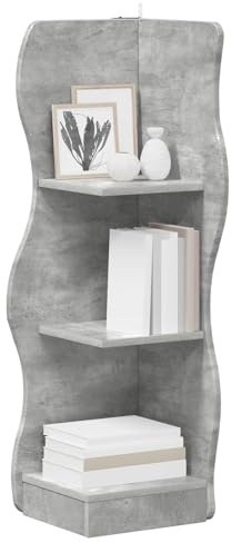 vidaXL Eckregal Betongrau 34 x 33 x 102 cm Holzwerkstoff