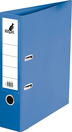 Kangaro PP Kunststoff Ordner 7,5 cm Rückenbreite DIN A4. Farbe Blau (Ringordner, Aktenordner, Briefordner), 7.5x28.5x31.5