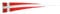 Fahnenwelt Langwimpel Dänemark Fahne Flagge Wimpel NEU - Rot, Rot Weiß - 30 cm x 150 cm