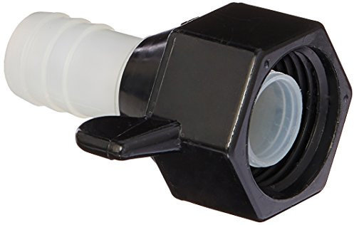 SHURFLO 244-2926 Barb Straight Wingnut Swivel Adapter, Black, 1 Count (Pack of 1)