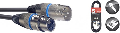 Stagg Microphone cable, XLR/XLR (m/f), 1 m (3'), blue ring