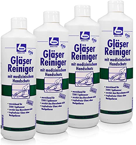 4x Dr. Becher Gläser Reiniger Premium 1 Liter