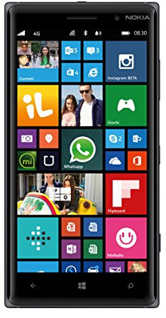 Nokia Lumia 830 Smartphone, 16 GB, Fotocamera da 10 MP, Display da 5'', LTE, Nero