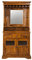 MASSIVMOEBEL24.DE Oxford Bar Akazie, Farbe:Hellbraun lackiert, Größe:97x52x193 cm (BxTxH)