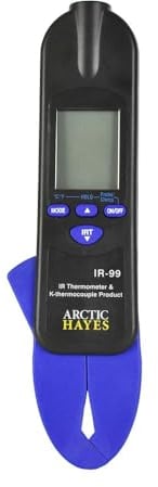 Arctic Hayes 998724 3 in 1 Thermometer, Infrared, Probe or Clamp, Less than 1 Second Response Time, Max/Min Record Data Hold, Automatic Power Off, Blue