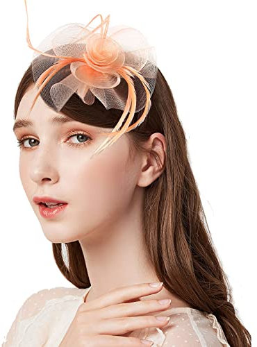 Discoball Élégant Fleur Plume Bandeau Chapeau Fascinateur De Mariage Chapeaux Dames Journée Course Royal Ascot