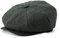 BOTVELA Herren 8-Panel Wollmischung Newsboy Flat Cap Fischgrätmuster-Tweed-Hut, Grün , 59 EU