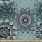 ABAKUHAUS Mandala Gewebe als Meterware, Hippie Orientalischer Frühling, Dicht Gewebter Stoff zum Nähen Polster Wohnaccessoires, 3M (148x300cm),Türkis Schwarz Taupe