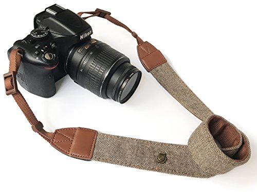 Alled Sangle Appareil Photo,Sangle de cou d'épaule Amovible Attache Rapide Bandoulière,pour tous les Appareils Photo Dslr Canon Nikon Sony Lumix Olympus Kodak Sangle Appareil Photo Vintage