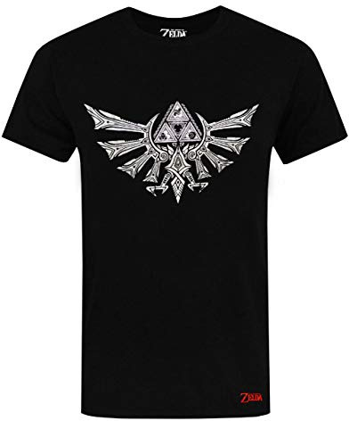 Legend of Zelda T-Shirt Nintendo Game Logo Black Short Sleeve Men's Tee XXX-Large