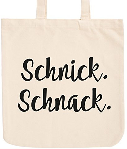 JUNIWORDS Jutebeutel, Pastellfarben, Schnick Schnack, Tasche: Natur, Schrift: Schwarz