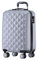 BEIBYE Zwillingsrollen 2066 Hartschale Trolley Koffer Reisekoffer Gepäck M-L-XL-Set (Silber, M)