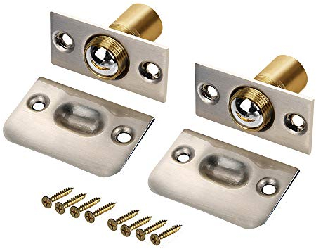 Ball Door Catches for Internal Doors Jiayi 2 Pack Roller Ball Door Catches Adjustable Door Ball Latches Spring Ball Bearing Door Catch Hardware for Cupboard Closet Top of Door
