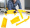 Fafeicy 5-teiliger Sicherheits Push Block Stick, Kunststoff Federbrettset, Tischwerkzeuge, für die Holzbearbeitung, mit Gummiböden