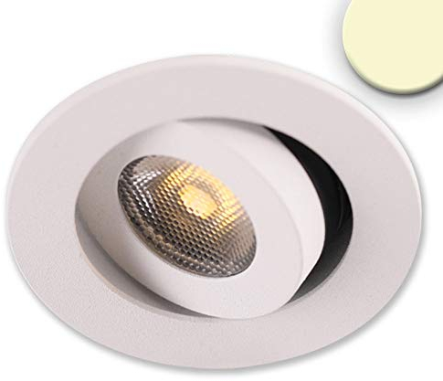 LED Einbauleuchte MiniAMP, 3W, 24V DC, warmweiß, drehbar und schwenkbar, dimmbar, Weiß