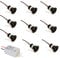 kpslucerna Mini LED Spots Einbaustrahler Deckenleuchte 9 Stück 12V 1W, die Einbaulampe, IP65 Spot, Eingebautes Deckenlicht Licht für Küche, Treppe, Schrank, Flur (Schwarze hülle kaltes Weiß 120°)