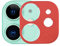 Protector de Cámara Metálico Compatible con iPhone 11. [Cobertura Completa] Protector de Cámara Trasera. Anti-Rasguños, Anti-Polvo Accesorios de iPhone 11 (Rojo)