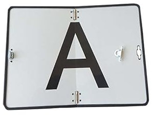 Trupa GmbH A-Tafel ALU 400 x 300 mm klappbar Reflektor Abfalltafel Abfallschild Warntafel LKW