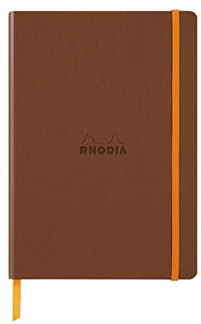 Rhodia 117477C - Notizbuch Rhodiarama mit Softcover, DIN A5, 80 Blatt elfenbein 90 g dot, 1 Stück, Kupfer