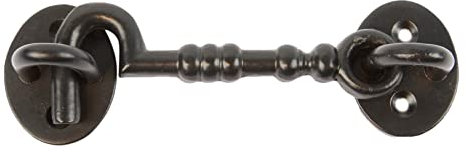 Hammer and Tongs - Ornate Cabin Hook and Eye - W125mm - Black