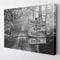 Individuelle Leinwand Wegweiser Wald schwarz weiß mit eigenen Namen Geschenk für Eltern Valentinstag Leinwandbild Muttertag Vatertag mit individuellem Namen bis 7 Personen (120x80cm)