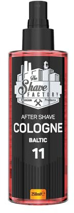 THE SHAVE FACTORY Aftershave-Kölnischwasser – Baltic 250ml – Frischer Zitrus- & Küstiger Holzig-Duft für Männer – Belebendes & Beruhigendes Aftershave – Beruhigt die Haut & Spendet Feuchtigkeit
