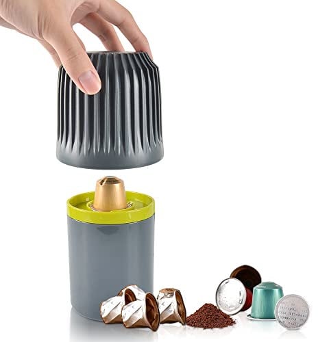 CAFEMASY Coffee Capsule Recycling Knock Box Aluminium Coffee Capsule Recycler Box Tool for Separate Coffee Grounds and Nespresso Aluminium Capsule