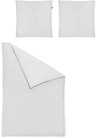 Irisette Edel-Feinbiber Bettwäsche Set Lago 8450 u.nebe 155 x 220 cm + 1 x Kissenbezug 80 x 80 cm