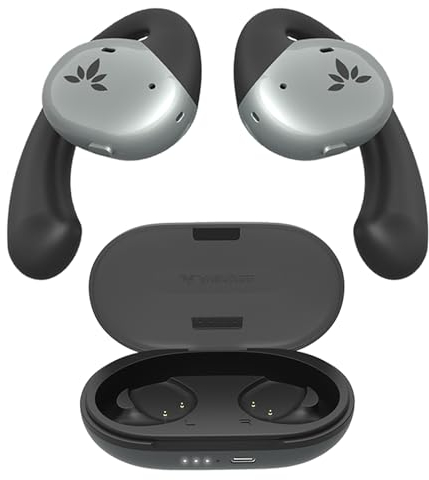 Avantree Pebble - Wireless Open-Ear Earbuds for Smart TV Watching & Comfortable Surroundings Awareness with Soft Adjustable Earhooks, No In-Ear Pressure, Extra-Loud & Clear Audio, & Built-In Controls