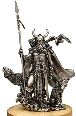 Odin Wodan Germanischer Gott Skulptur, Antike Krieger Skulptur Statue mystische magische Charakter Metall Handwerk good