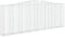 vidaXL Gabione mit Hochbogen Gabionen Steinkorb Steingabionen Mauersteinkorb Gabionenwand Drahtkorb Zaun Mauer 400x30x140/160cm Verzinktes Eisen