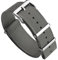 WatchGecko Schweizer Qualität Signature Military Nylon Uhrenarmband. Nylon-Herren-Ersatzarmband. Robustes, schnell trocknendes und sicheres Uhrenarmband für Outdoor-Aktivitäten. Grau, 20 mm
