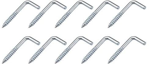 METALLIXITY 50Stk L Form Haken (32mm/1.26) Decke Haken Metall Rechtwinklig Haken - für Hängende Außentasse Haken Bad Küche Wand Möbel Verbindung
