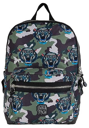 Pick & Pack - Unisex Dangerous Cat AOP M/Tarnung (Standard Größe) Rucksack - 1 Stück