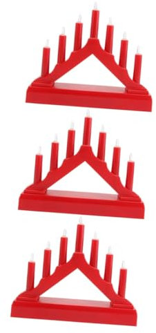 DOITOOL 3stücke Nachtlicht Weihnachtsbaum Kerzenbrücke Tischlampe Zufälligen Farben Retro Design Für Schlafzimmer Kinderzimmer Wohnzimmer Und Feiern Dekoration Für Weihnachten Und