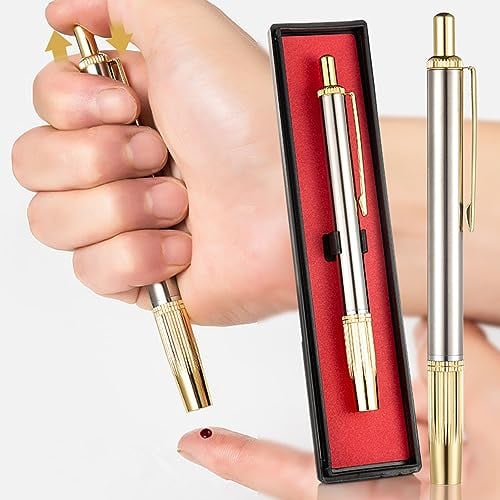 Edelstahl Stechhilfe, Blutlanzettenstift, Blut Stechstift Schröpfen Akupunktur Lanzette Stift Edelstahl Lanzette Gerät Blut Test Stift zum Schröpfen, Blutdrainage, Akupunktur, Massage, Physiotherapie