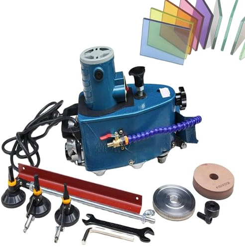 Qiang 800W Tragbare Glaskante Kantenbearbeitungsmaschine Glasformmaschine,8000U/Min,Handgehaltenes Glas Multifunktionales Glas Gerade Kanten Runde Kanten Schleifen Und Polieren