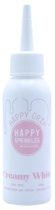 Happy Sprinkles Happy Drip Creamy White 130g - Lebensmittelfarbe aus Schokolade zum Backen - Ideale Tortendeko - Backzubehör für Kekse, Eis & Kuchen