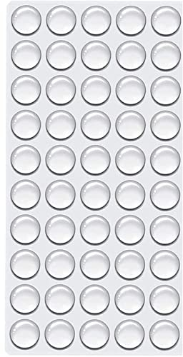 YAZANY 100Pcs Clear Rubber Feet, 6 * 2mm Self Adhesive Rubber Pads Sticky Dots, Non-Slip Cabinet Stoppers, for Furniture Drawer Doors Cutting Boards Small Appliances Electronic Products