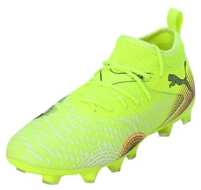 Puma Future 8 Match FG/AG JR, Unisex Fussballschuh, Yellow ALERT-Puma Black-Sun Struck,