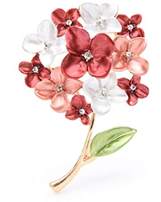 Fuchsia-Flieder-Brosche für Damen, Hochzeit, Party, Brosche, Anstecknadel für Damen und Mutter, Geschenk, Accessoires, Kleidungsaccessoires (B 5, 1 x 3, 5 cm)