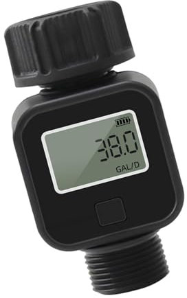 Zuasdvnk Wasserschlauch-Durchflussmesser,Wasserzähler - Wasserdichtes Messgerät mit Mehreren Messmodi für Durchfluss,Der Wasserzähler für Gartenschläuche misst den Gallonen-/Liter-Verbrauch und die