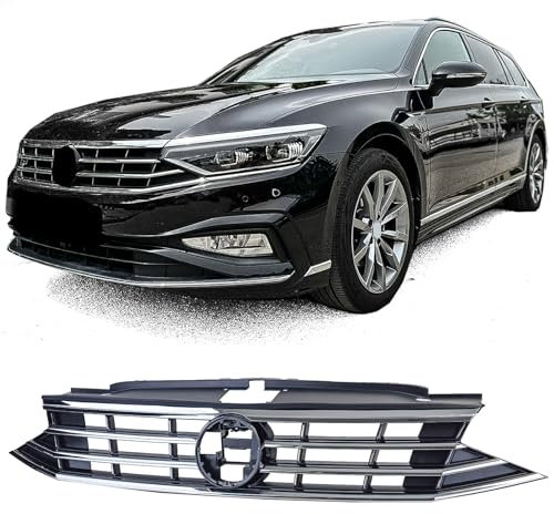 Kühlergrill Schwarz mit Chromleisten für VW Passat B8 3G Facelift 2019-2023