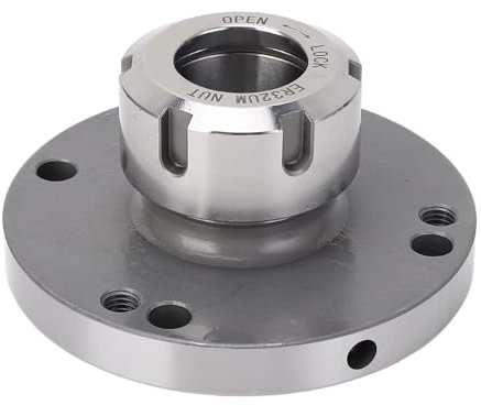 Collet Chuck, ER32-D100 Collet Fixture Plain Back 100mm Dia for CNC Milling Machine, Compact Lathe Tight Tolerance Tool, CNC Lathe Milling Machine Router Parts Accessories